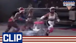 Gladiator Siren Goes High With Her Tackle! | American Gladiators