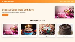🎂 Cake Website Project Using HTML CSS JavaScript | Responsive Bakery Website 🍰 #htmlcssjs 🎉 