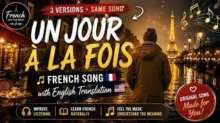 Un Jour &agrave; la Fois (3 Versions) | French Song with English Translation 🇫🇷🎵