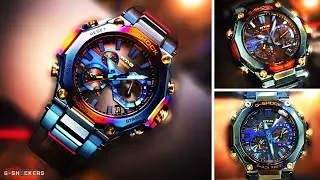 Casio G-Shock Dual Core Guard Stainless Steel Metal Frame | Metal Twisted Blue Phoenix MTGB2000PH-2A