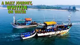 A daily journey, written on water Fishing trawler Goa मछली पकड़ने वाली नाव #fishingboat