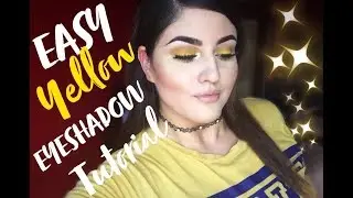 Easy yellow eyeshadow Tutorial!