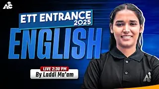 ETT Entrance 2025 English By Laddi Ma'am