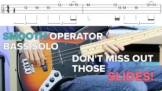 Smooth Operator Bass Solo | Breakdown | Bass Lesson