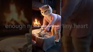 Bedtime with Mom Cat💤😻#catmom #talkingcat #cutecat #mothercat #catlove #kittenmoments #aicat #shorts