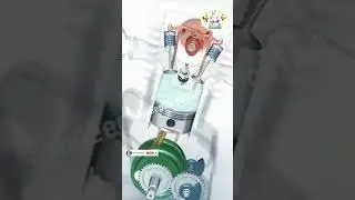 3D Four Stroke Engine Animation I Working Engine Animation #shorts #automobile #trending #engine