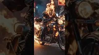 Ghost Rider on Royal Enfield BULLET! 🇮🇳🔥 Real or Fake? 😱 #Shorts #GhostRider