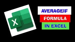Averageif Formula in Excel / Excel Tutorial