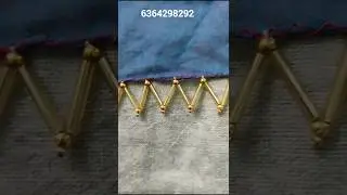#newdesign #duppata #sarees #trending #lacepattern #shorts #tassels #latestsareekuchulu #beadsdesign