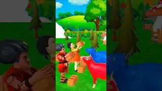 GTA 5 Squid Game Doll & Scary Teacher Feeds Funny Cow | 3D Cartoon Animation #shorts