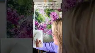 Painting an Impressionist Floral Using a Silicone Tool #painting #flowerpainting #acrylicpainting