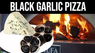 Black garlic & Blue Cheese pizza | wood fired pizza oven