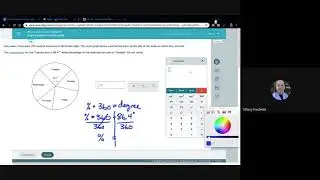 Angle measure in a circle graph