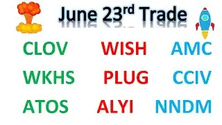 June 23rd Trade: #CLOV #WISH #AMC #CCIV #WKHS #CCIV #ATOS #TRCh #ALYI