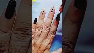 💅🖤 Beautiful Black nail design at home 🏠#nails #nailstyle #shorts #viral #viralshort #ytshortsviral