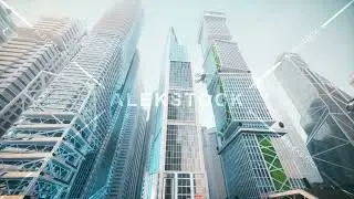 Futuristic Flying Taxi in City Aerial Animation