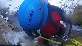 ESPELEOLOGIA BARRANQUISMO Travesía Perlas-Valporquero.CAVING!! YI 4K ACTION CAM