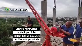 Electric Mini Crane with Rope Hoist 800-1000kg lifting capacity 30 Meter Rope Winch SUJA GLOBAL LTD