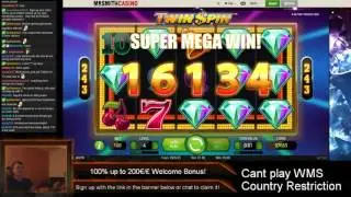 NetEnt Twin Spin - Big Diamond win!