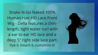 Hair Wigs for Women || Beauty Care || Shake-N-Go Naked 100% Human Hair HD Lace Front Wig - Della