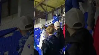 Angers Ultras have a heated argument with security in Auxerre during Ligue 1 match 24 November 2024