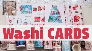 Simple, Easy, Made in No Time Washi + Stickers Christmas Cards ~ ✂️ Maremi's Small Art