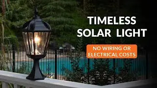 Royal Bulb Solar Light - Pier Mount Black Finish | Solar Lights for Any Outdoor Setting