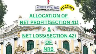 Allocation of Net Profit & Net loss of NRB (section 41 & 42) // NRB ACT, 2058