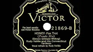 1929 HITS ARCHIVE: Honey - Rudy Vallee