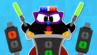 Stop! Police Car Signal Man | Kids Car Safety Song | Nursery Rhymes & Kids Songs