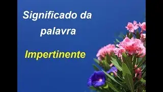 Significado da palavra  Impertinente