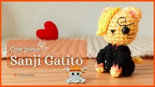 🔥 SANJI One piece 🏴‍☠️😻 Version Gatito - Crochet Amigurumi Tutorial ❤️