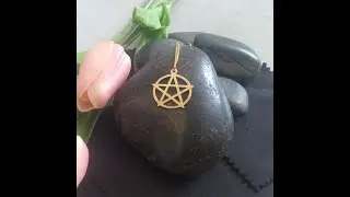 Pentagram Gothic Symbol Gold Pendant Necklace