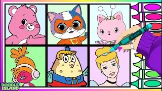 Care Bear, SpongeBob, Cinderella & Friends Coloring 🖍️🌈 Kids Fun