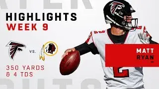 Matt Ryan Tosses 4 TDs & 350 Yards vs. Redskins