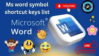 ms word symbol shortcut keys list | Albatrosses | #words #mswords #keyboardshortcuts