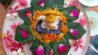 Eco-Friendly Banana Leaf Aasan for Ganesh Ji/ Handmade Craft for Ganesh Chaturthi/ DIY Natural Aasan