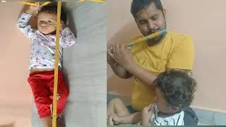 Aashu sleeping place//My husband's flute//Remote as phone