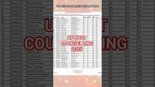 up neet merit list round 2 counselling #neet2025 #upneet #meritlist #shorts #youtubeshorts #short