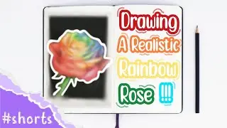 Drawing A Rainbow Rose !!! || #shorts