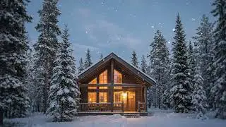Cozy Winter Cabin in the Snow ❄️ Relaxing Music for Sleep, Study & Stress Relief