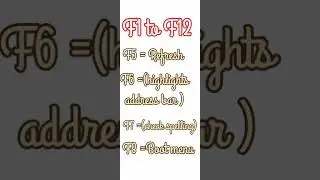 F1 to F12 Shortcut Keys ||  Computer Shortcuts by Developer Tag #shorts #shortcutkey #computer