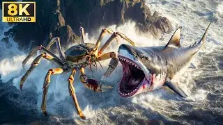 MEGALODON vs. COLOSSAL SPIDER-CRAB: The Epic Prehistoric Battle 3.2M Years Ago