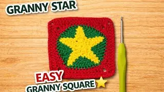 🧶How To Crochet Granny Star BEGINNERS/ EASY CHRISTMAS Star #crochetstar