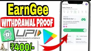 EarnGee App Withdrawal Proof 💥🤑 EarnGee App Real Or Fake 🔥💰 Online Survey Earning App 2025