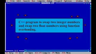 C++ program to swap two integer numbers and swap two float number using function overloding.