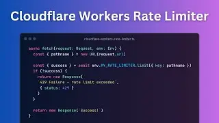 How to use a simple Rate Limiter in Cloudflare Workers