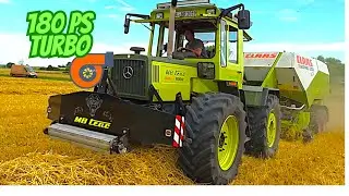 MB trac 1000 Turbo conversation to 180 hp Green monster with Claas Qadrant 2200 straw press