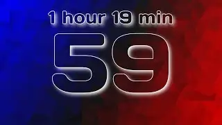 1 hour 20 min (80 minute, 4800 second) Blue and Red Count Up Timer - Silent - Choose your team!