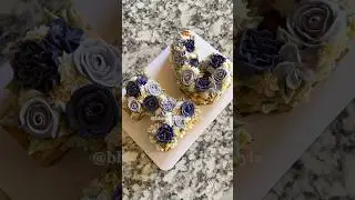 Lavender flowers for a sweet 16 cookie cake #cookiecake #asmr #cakevideos #numbercake